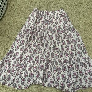 JCREW Chic Floral Skirt in Pink and White XS PETITE